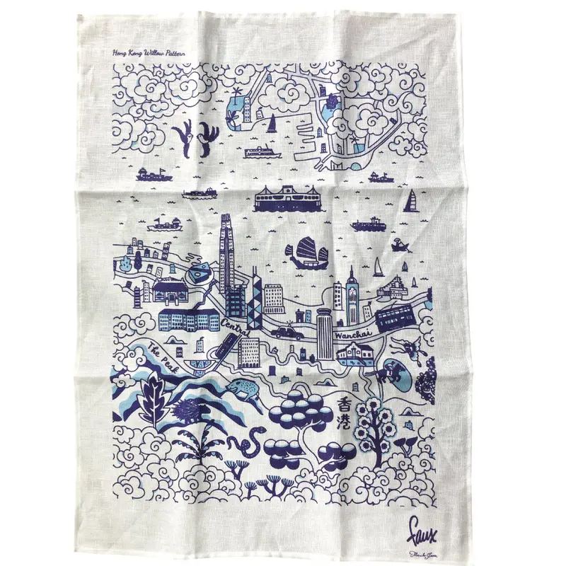 HK Willow Tea Towel Blue