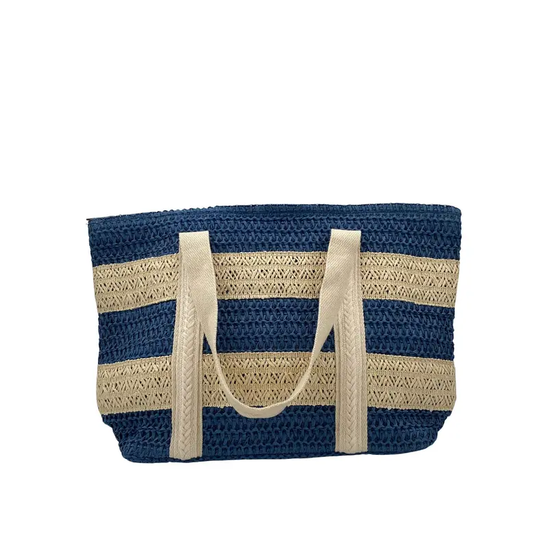 Raphia Beach Bag Striped
