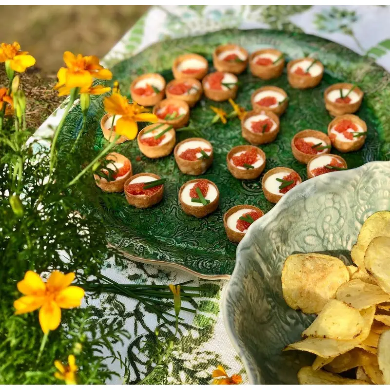 Round Pizza Plate Seaweed