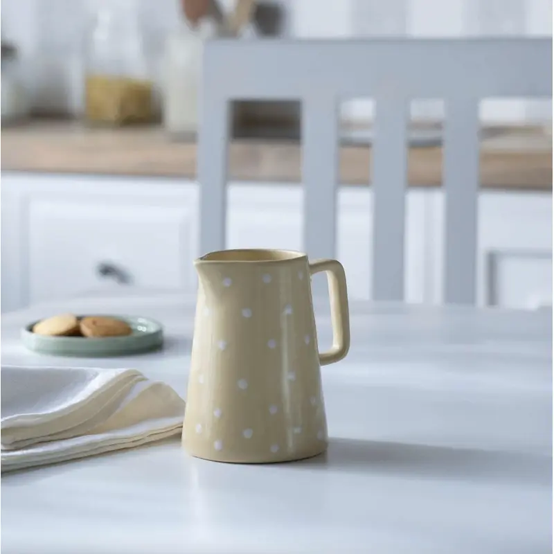 Ceramic Jug Small Polka Dots Lemon