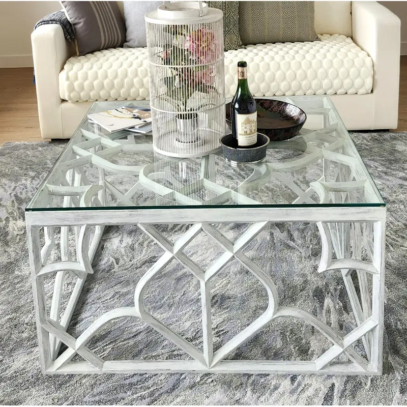 Coffee Table Trellis White