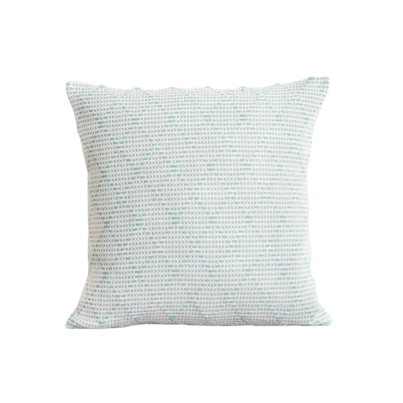 Cotton Cushion Portuguese Mosaic Mint