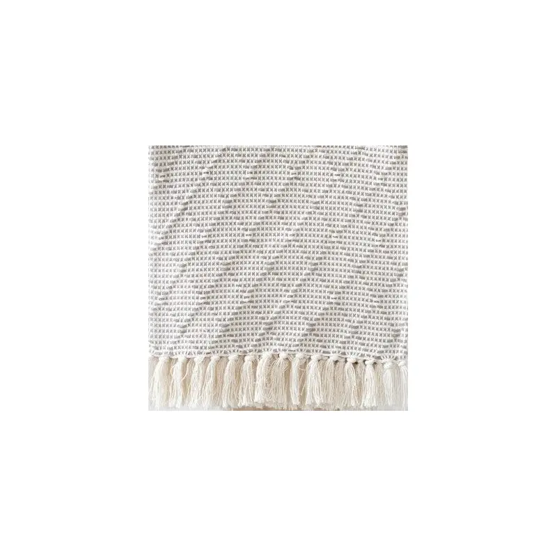 Cotton Throw Portuguese Mosaic Beige