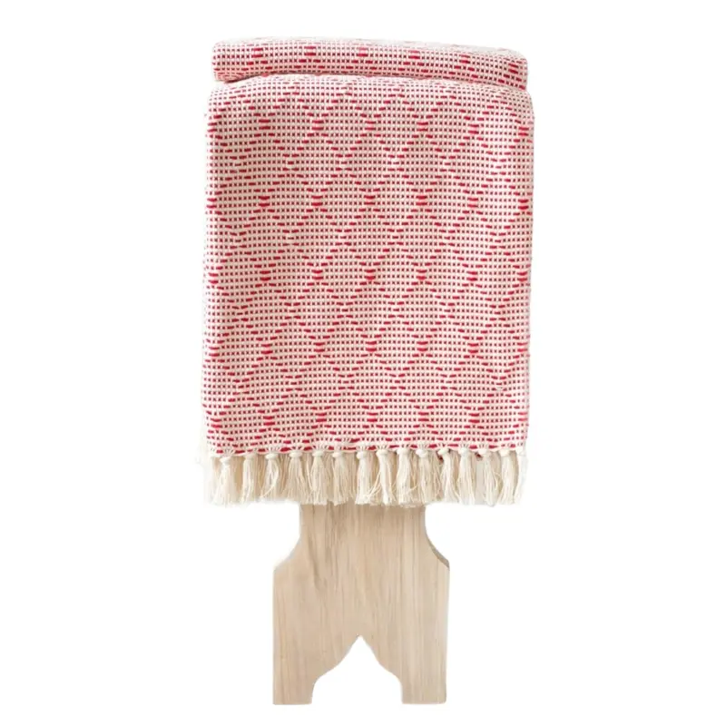 Cotton Throw Portuguese Mosaic Red