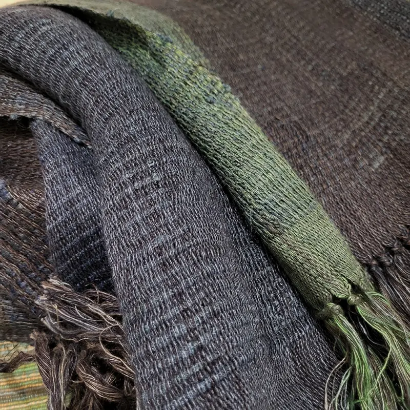 Handwoven Throw Linen & Silk