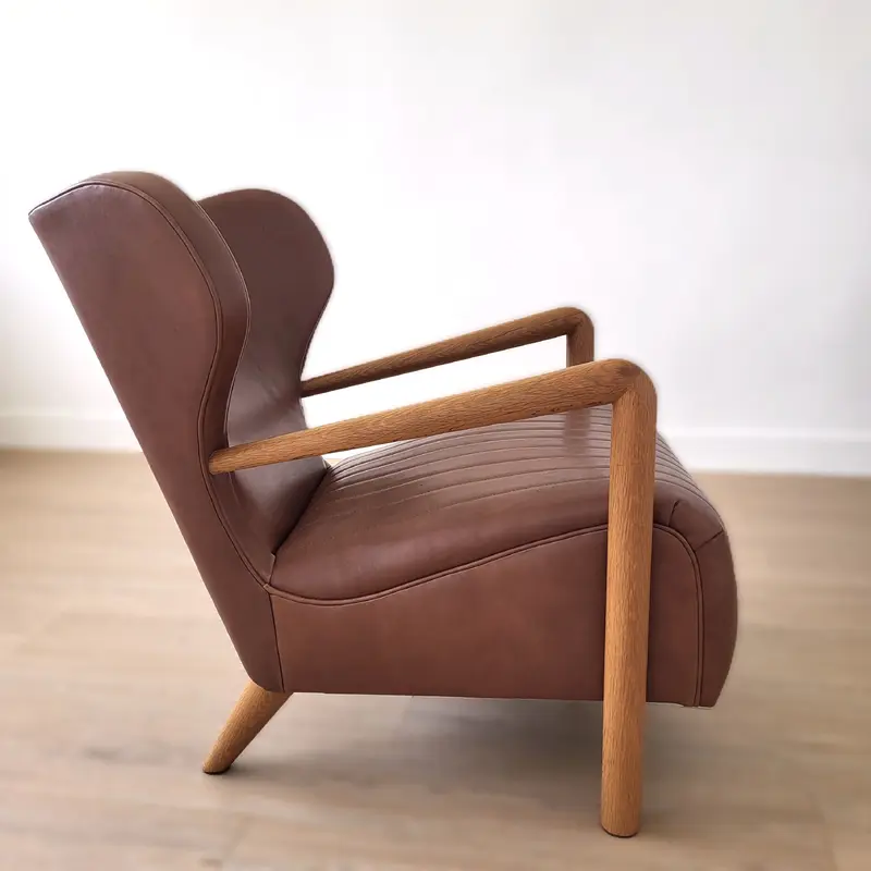 Reproduction Armchair in the Style of Jean Royre