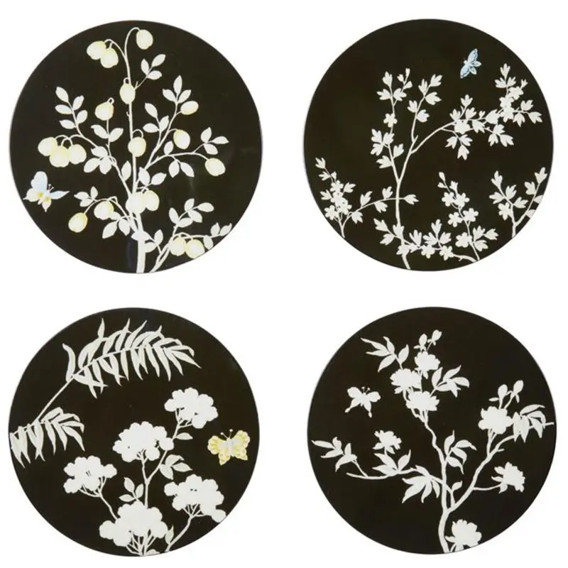 Black Chinoiserie Coasters - Set of 4 - Limited Edition