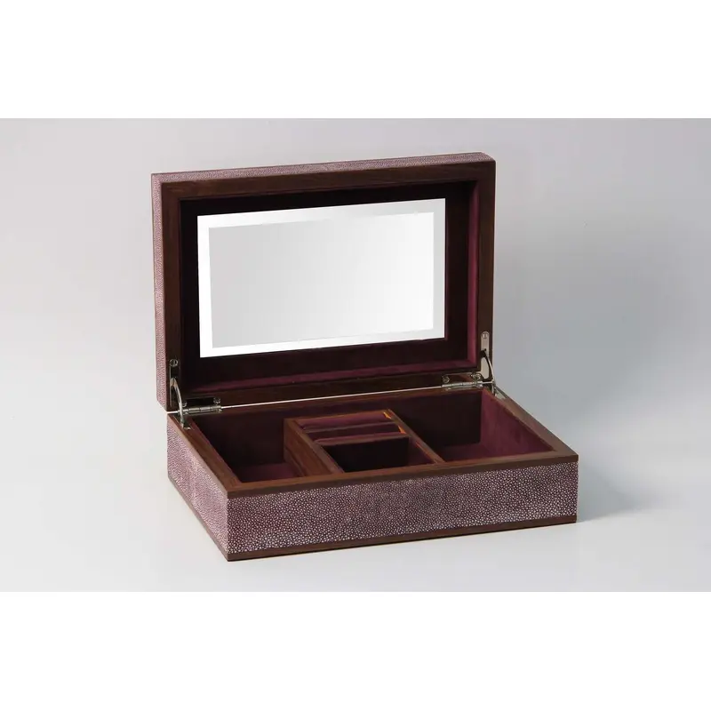 Faux Shagreen Ansley Jewellery Box Mulberry