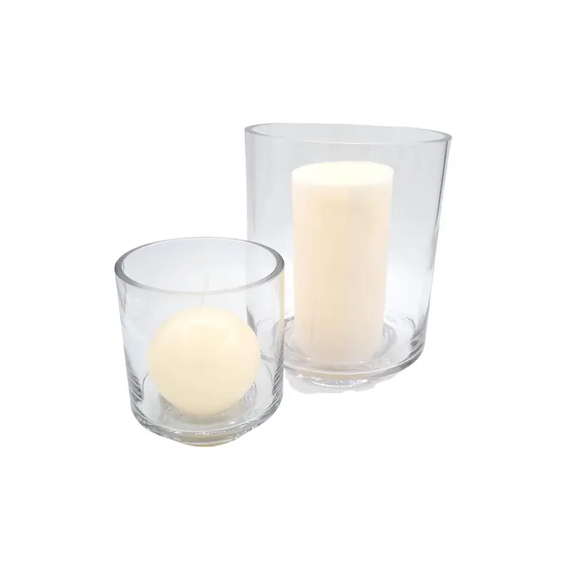 Glass Candle Stand Set of 2
