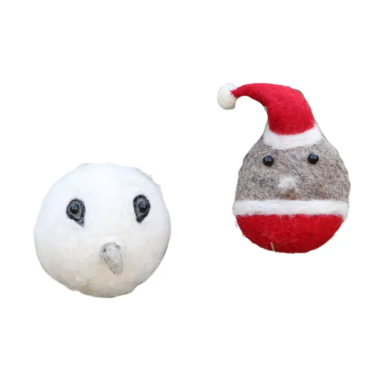 Hand Stitched Felt Robin & Owl Set of 2