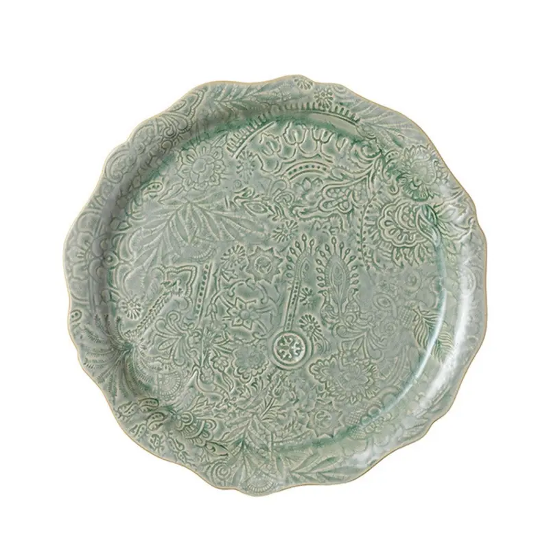 Round Pizza Plate Antique