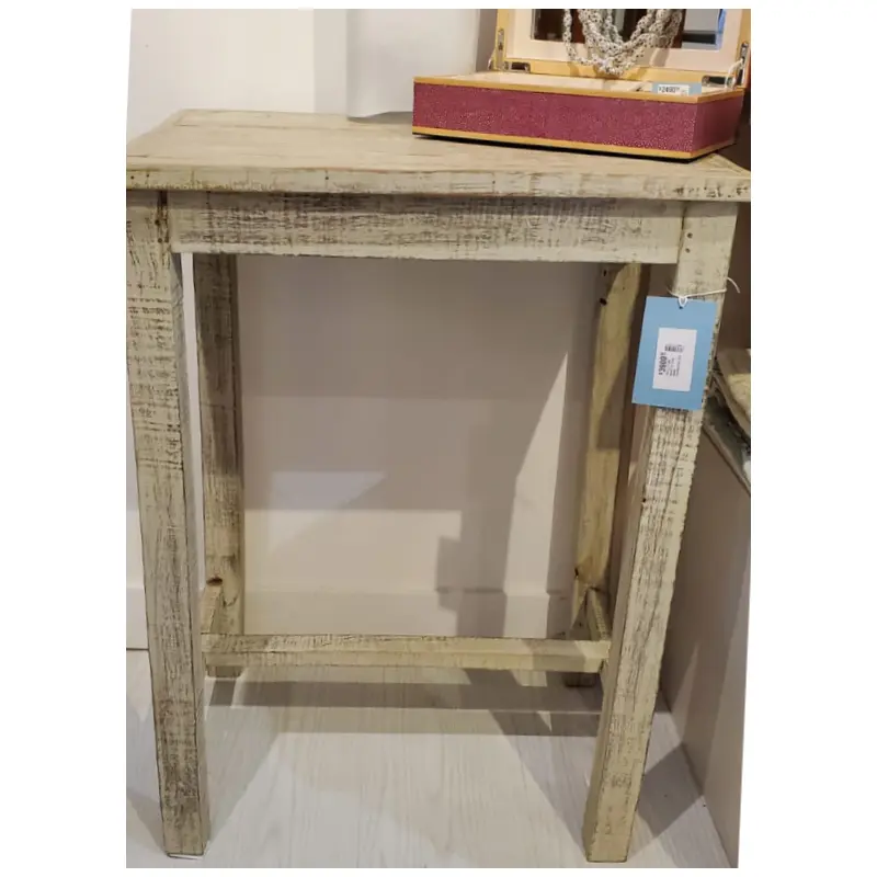 Vintage Teak Painted Side Table Green