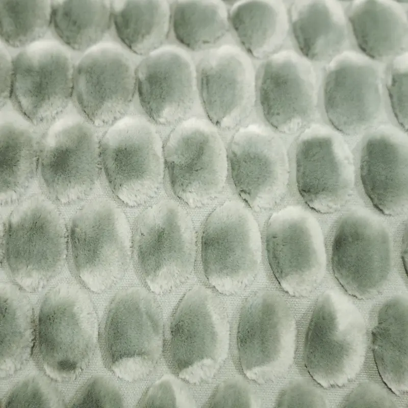 Egg Velvet Throw Green