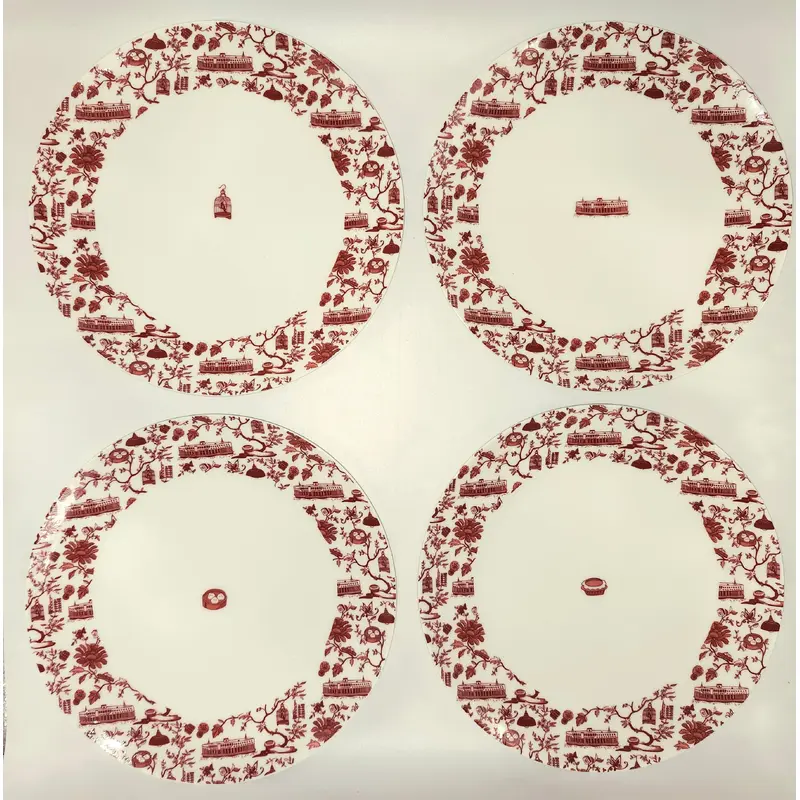 HK Toile 'Icon' 10.5" dinner plate  set of 4