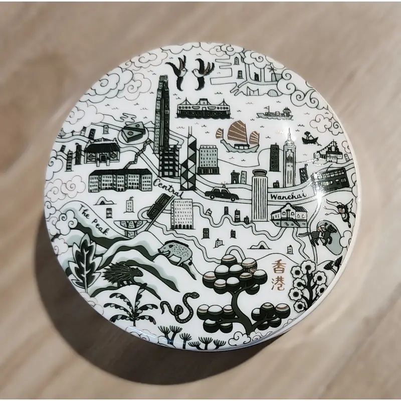 HK Willow Jewellery Box Green Gold