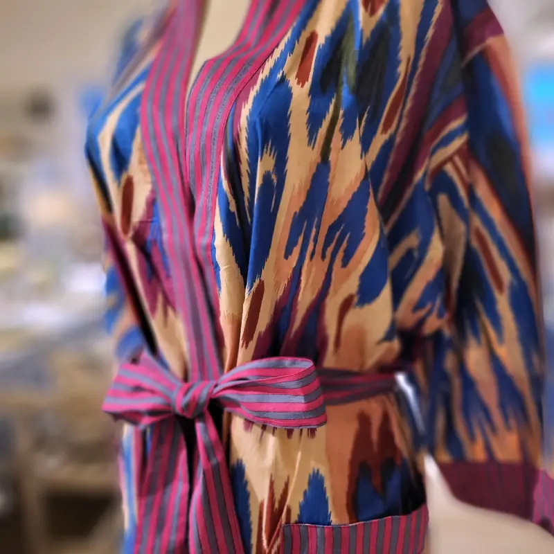 Robe Cotton Block Print Ikat