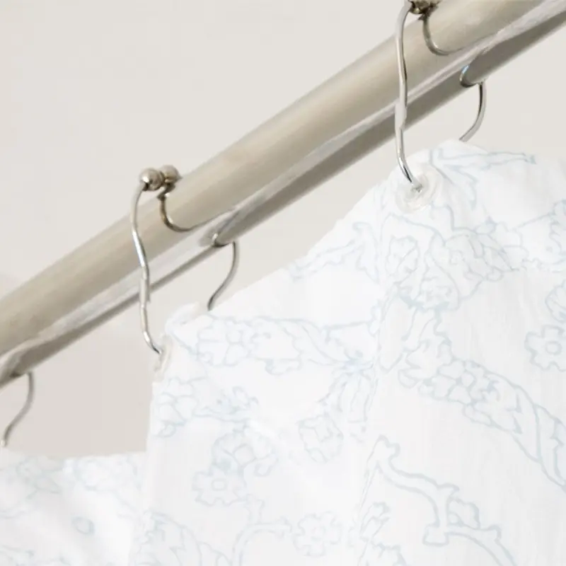 Shower curtain ring, roller balll