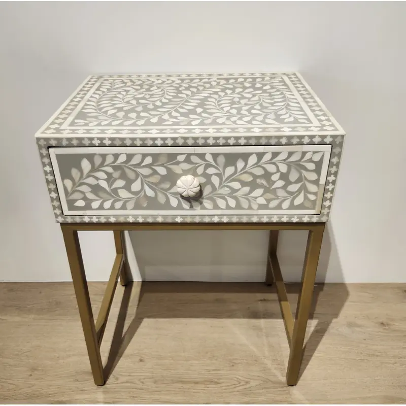 Bone Inlay Side Table