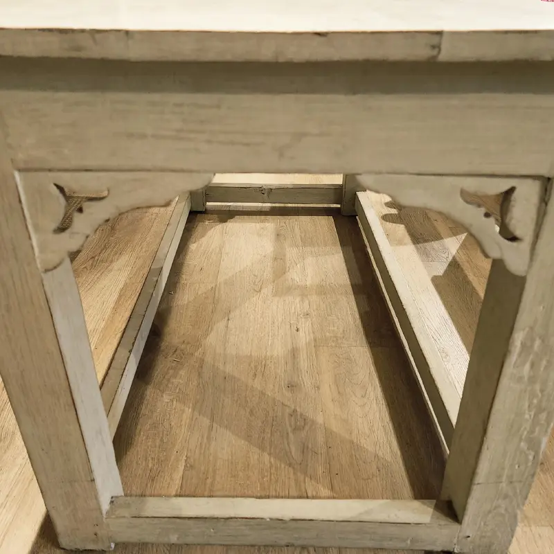 Painted Teak Table  127x65x66cm