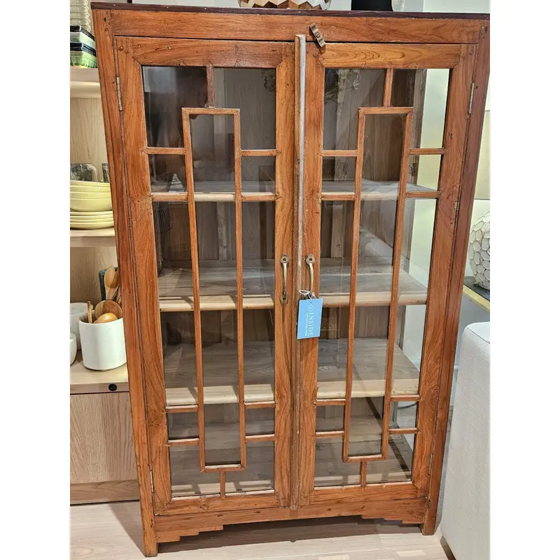 Vintage Teak Cabinet in Art Deco Style