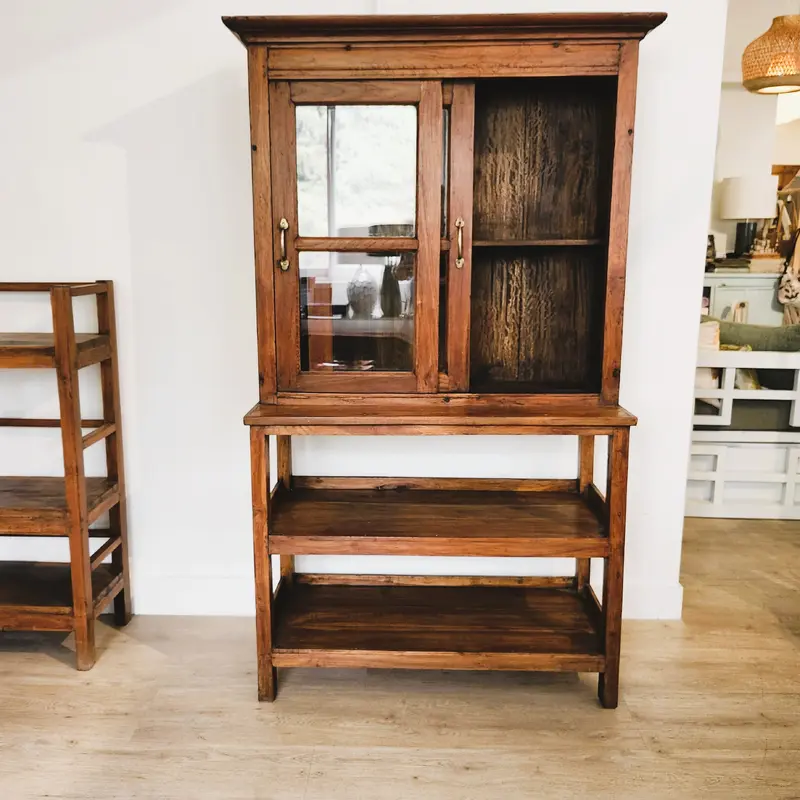 Vintage Teak Cabinet with Shelves