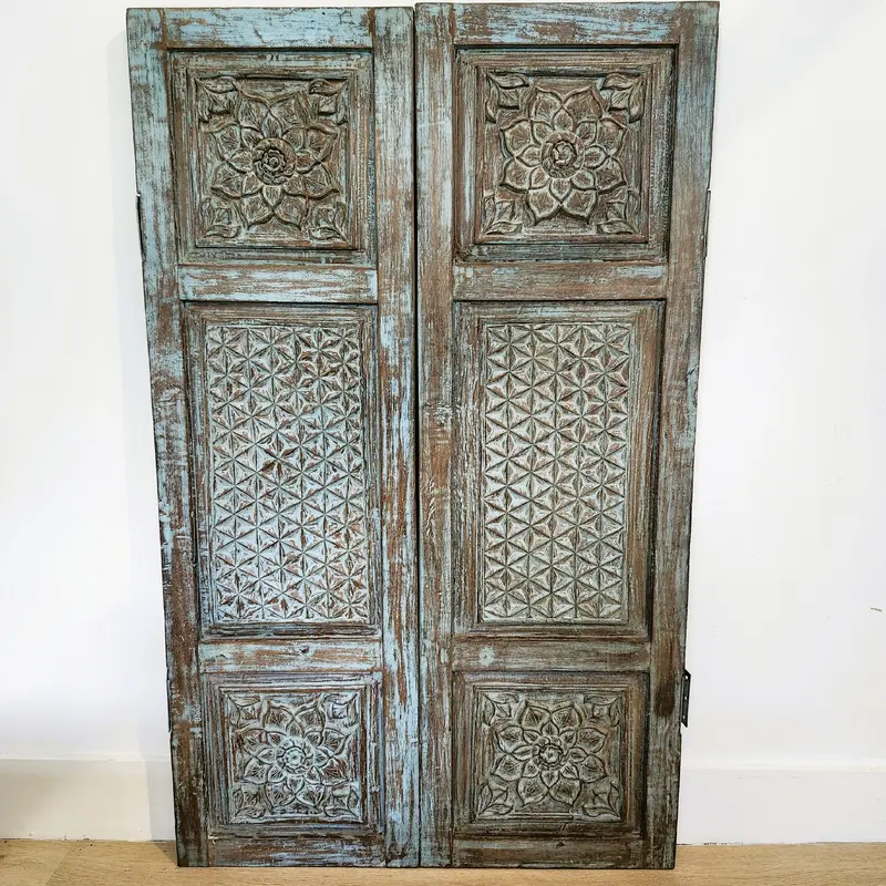 Vintage Teak Carved Panels