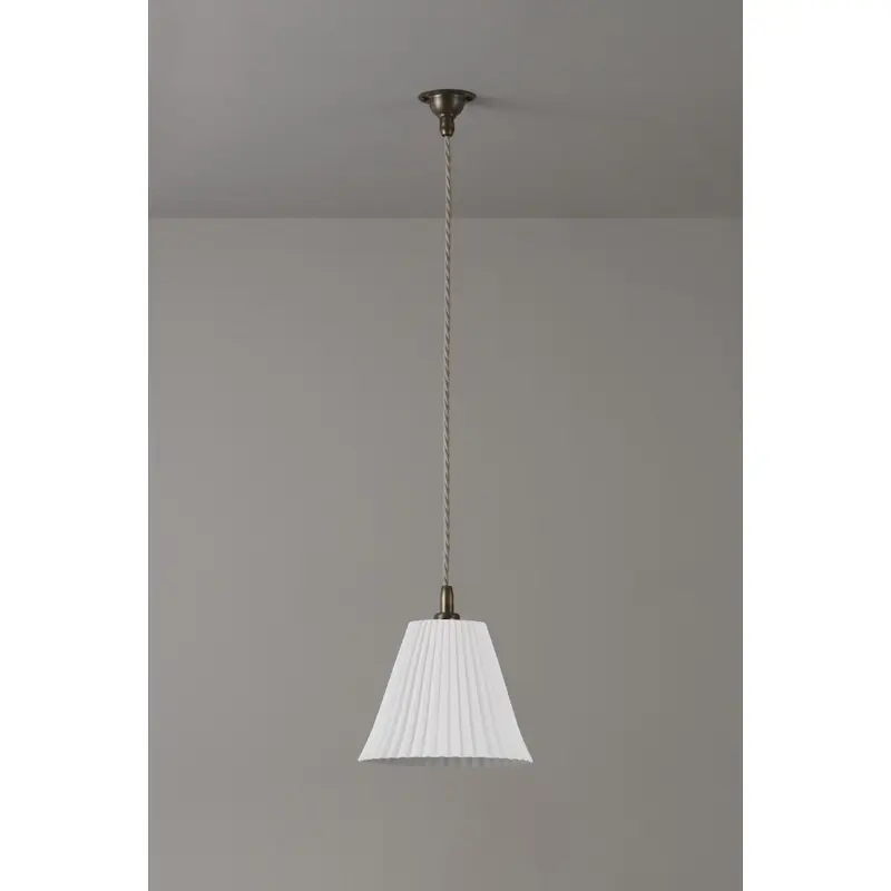 Antique Brass Pleat Large Pendant