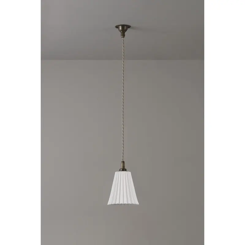 Antique Brass Pleat Pendant