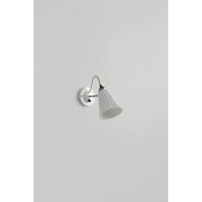 Hector Pleat Medium Wall Light, Switched
