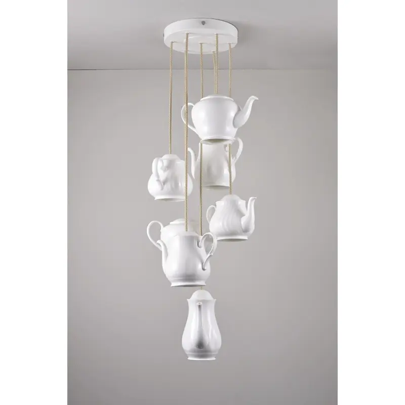 Teapot Pendant Grouping of Seven