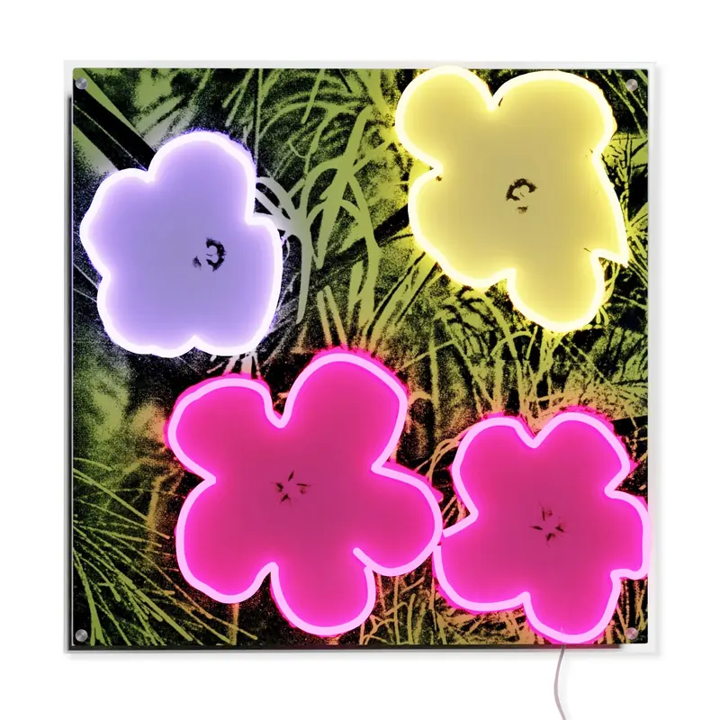 Andy Warhol Flowers Neon Sign