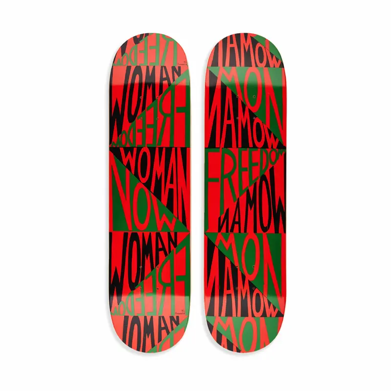 Faith Ringgold Woman Freedom Now Skateboard Diptych