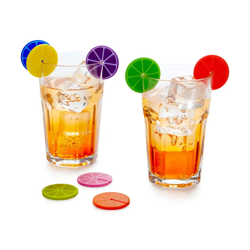 Fruit Party Glass Markers - Set of 8