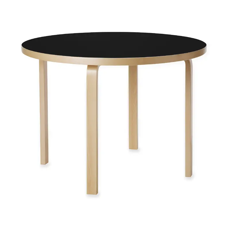 Artek Aalto Round Table 90A - Black