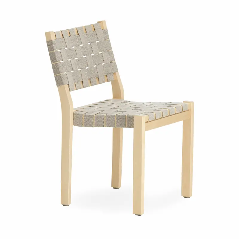 Artek Aalto Stackable Chair 611 - Light Grey