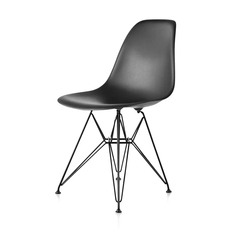 Eames Molded Recycled Plastic Side Chair - Black