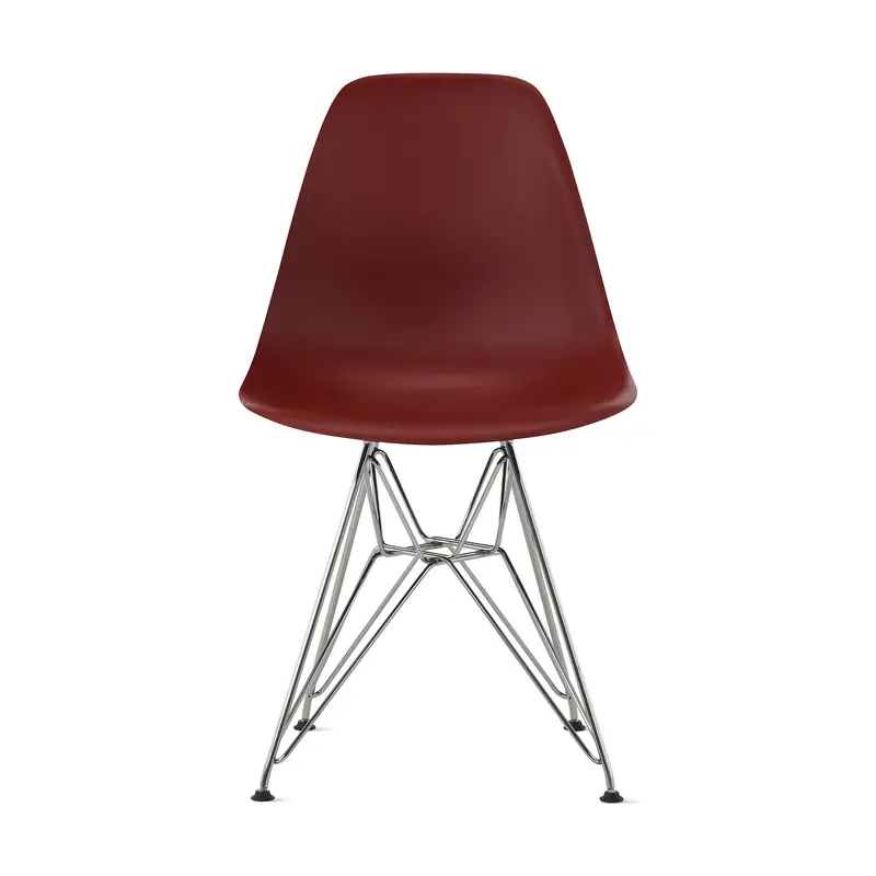 Eames Molded Recycled Plastic Side Chair - Brick Red