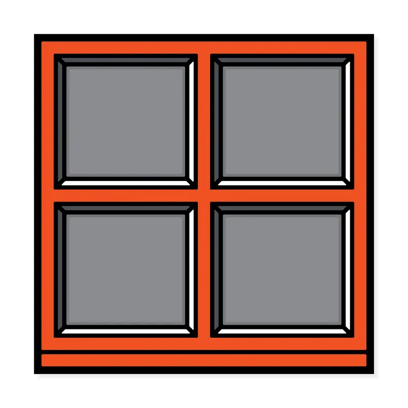 Richard Woods Window 01 Framed Print