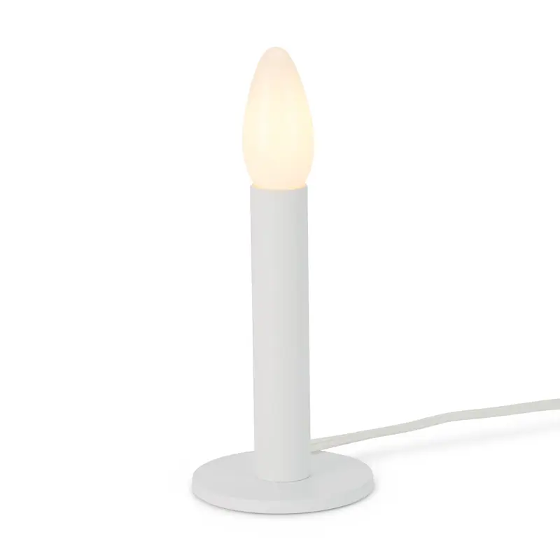 Candle Table Lamp - White