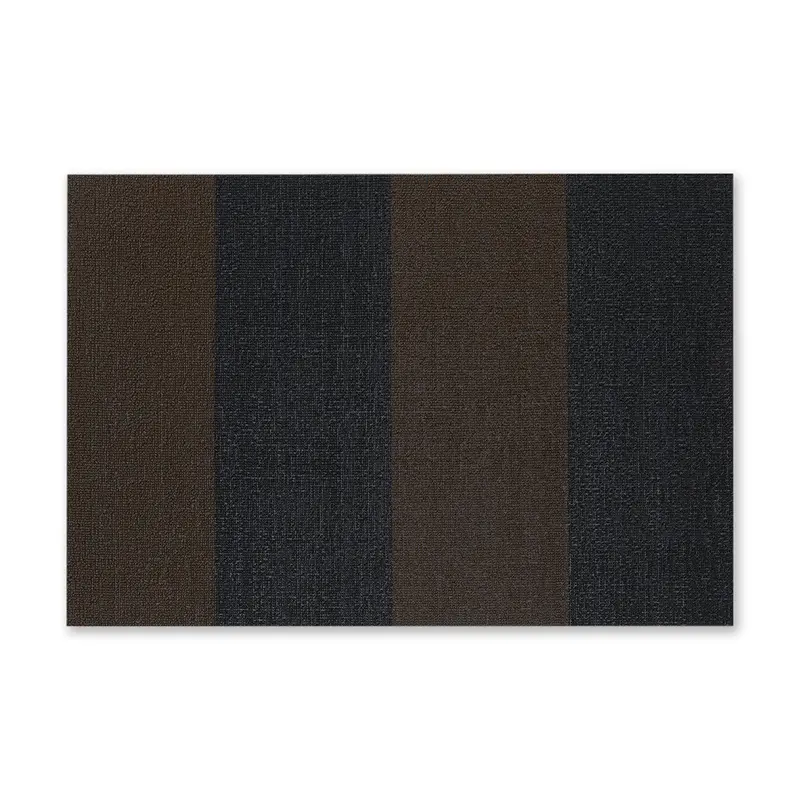 Chilewich Duo Stripe Shag Mat - Mocha