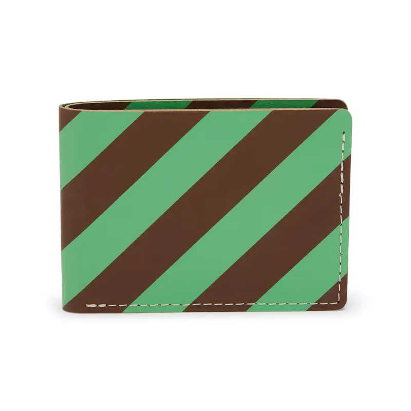 Dusen Dusen Recycled Leather Billfold Wallet - Stripe