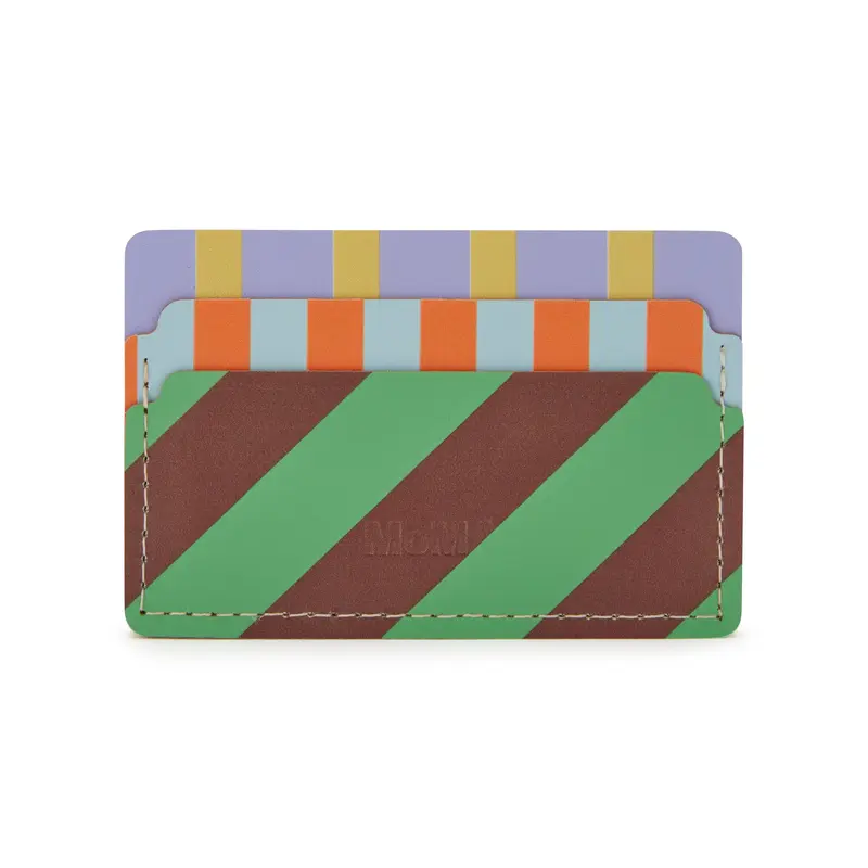 Dusen Dusen Recycled Leather Card Holder - Stripe