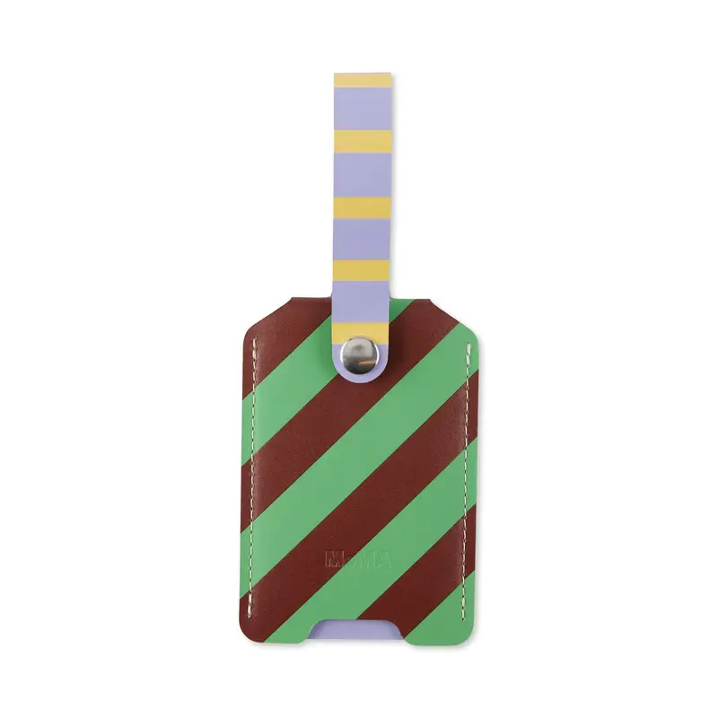 Dusen Dusen Recycled Leather Luggage Tag - Stripe