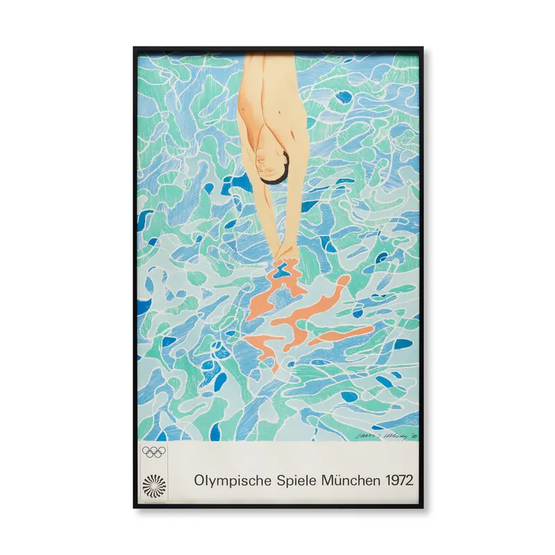 David Hockney Olympische Spiele Mnchen Framed Poster