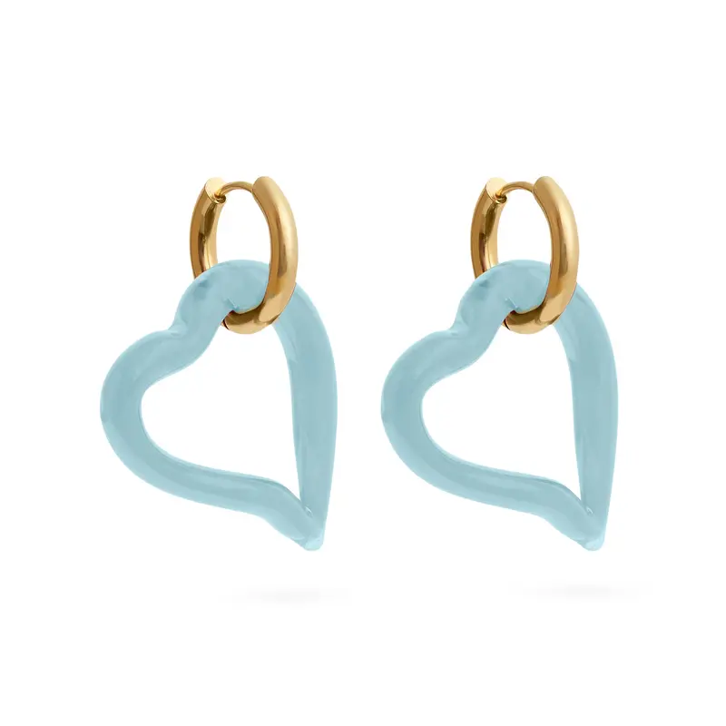 Sandralexandra Heart Of Glass Earrings - Cloudy Blue