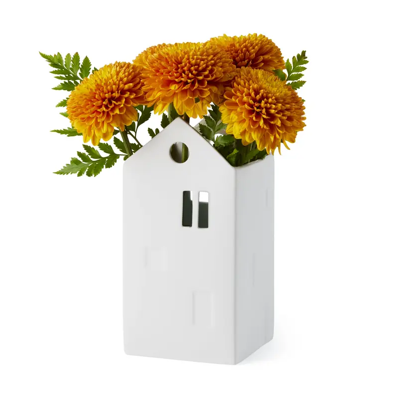 Village House Porcelain Vase - Large