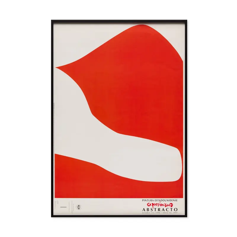 Ellsworth Kelly Red White Framed Poster
