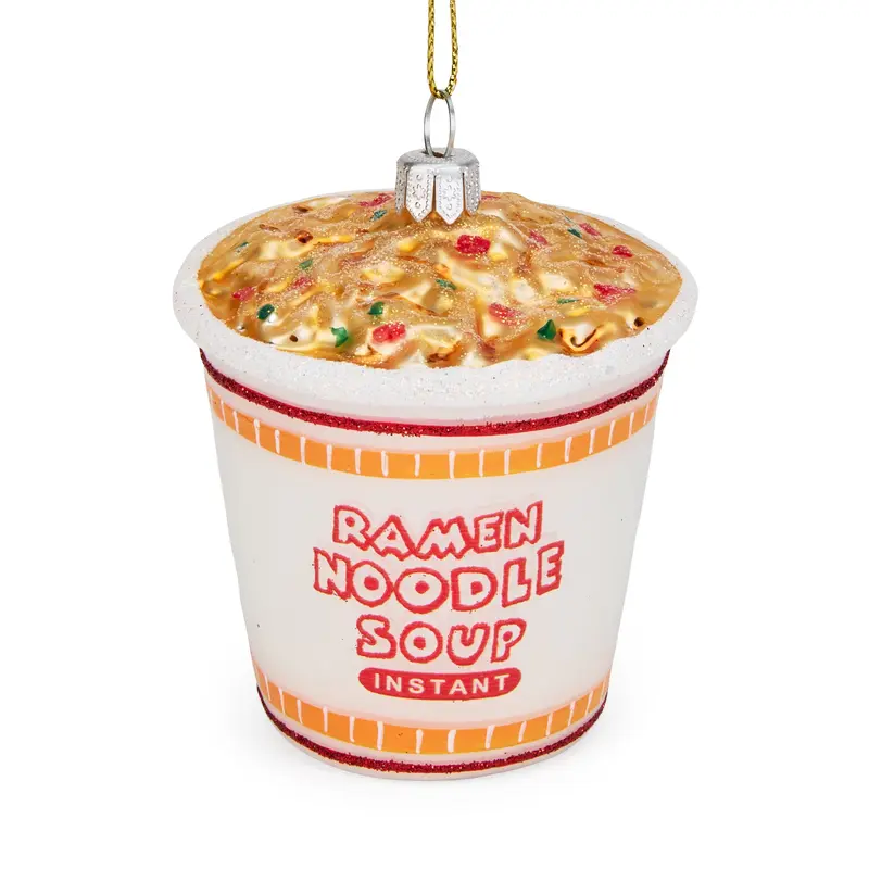 NYC Glass Holiday Ornament - Cup O' Noodles