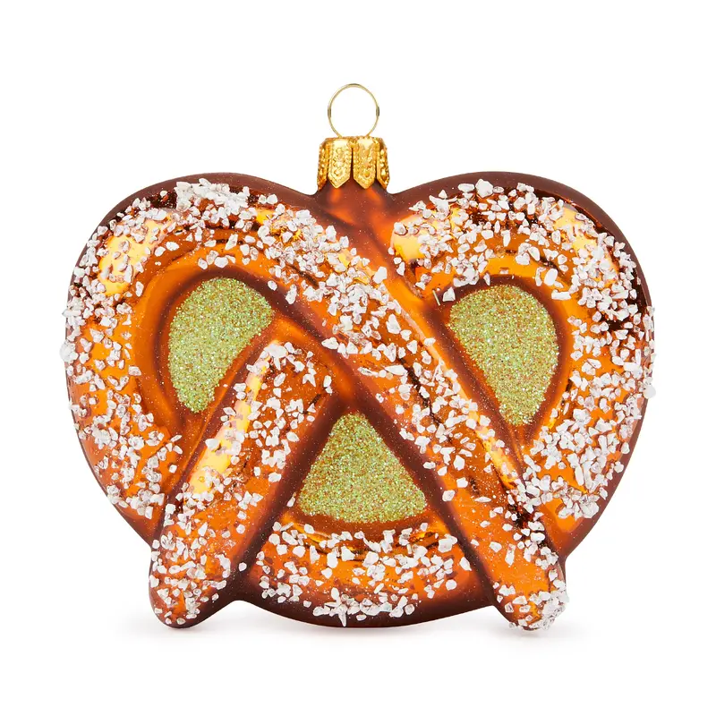 NYC Glass Holiday Ornament - Pretzel