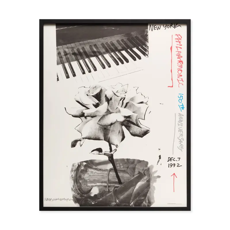 Robert Rauschenberg New York Philharmonic 150th Anniversary Framed Poster